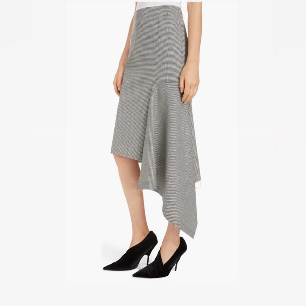 Balenciaga | Houndstooth Godet Midi Skirt